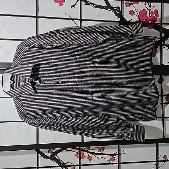 Ermenegildo Zegna Striped Button Shirt Size Large - Picture 1 of 5